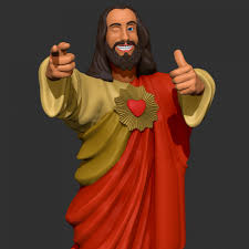 3d Printable Buddy Christ By Ben 3d Buddy jesus jesus loves you, but i think your a c&*$black hooded sweatshirt. 3d printable buddy christ by ben 3d