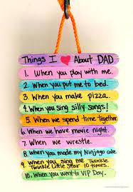 Father S Day Gift Idea Top 10 Things I Love About Dad Kids Fathers Day Crafts Diy Father S Day Crafts Father S Day Diy