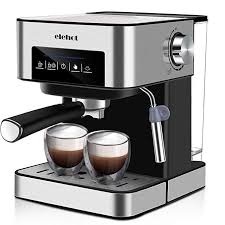Amazon Com Elehot Coffee Makers Espresso Machine With 15 Bar Pump And Milk Frother Stainless Steel 850w Espresso Machine Milk Frother Espresso Coffee Machine