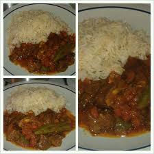 Coconut Rice Stew Goat And Okra Haitian Food Recipes Coconut Rice Food