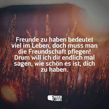 Freunde Zu Haben Bedeutet Viel Im Leben Doch Muss Man Die Freundschaft Pflegen Drum Will Ich Dir Endlich Mal Sagen Wie Schon Es Ist Dich Zu Haben