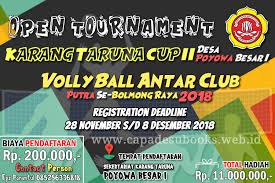 Teknik dalam bermain bola voli. Desain Spanduk Turnamen Volly