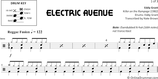 Pink Floyd Another Brick In The Wall Part 2 Bass Tab Electric Avenue Eddy Grant Drum Sheet Music Onlinedrummer Com Sheet Music Eddy Grant Drum Sheet Music
