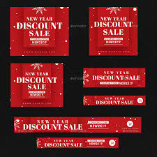 New Year Sale Web Banner Set In 2020 Web Banner New Years Sales Banner Sizes