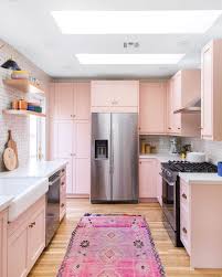 pink kitchen cabinets
