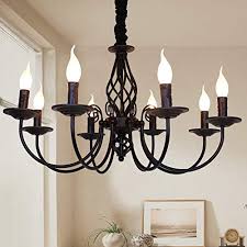 Ganeed Rustic Chandelier 8 Lights French Country Chandeliers Metal Black Pendant Chandelier Pendant Light Fixture For Island Kitchen Farmhouse Dining Room Foyer Walmart Com Walmart Com