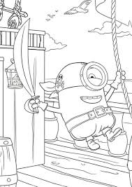 Brave Pirate High Quality Free Coloring Page From The Category Minions More Printable Pictures Pirate Coloring Pages Cartoon Coloring Pages Coloring Pages