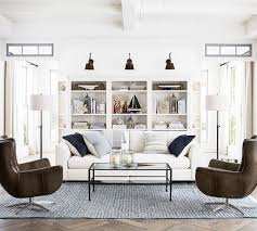 Wells Tufted Leather Swivel Armchair Pottery Barn I was surprised to see they did…the airgo swivel desk chair.