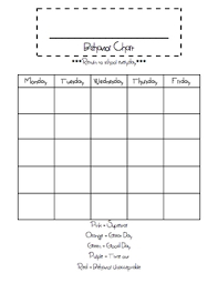 monthly behavior chart for kindergarten monthly behavior