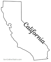 California Map Outline Printable State Shape Stencil Pattern California Outline California State Outline California Map