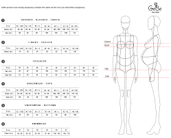 size chart gebe maternity