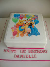 Simply choose your category, upload your photo or logo and we will deliver the custom printed edibles to your door. Pooh Bear Icing Print Cake Celebration Cakes Cakeology