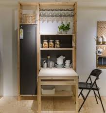 L Ensemble Table Ivar A Partir D Un Systeme D Echelles En Pin On Peut Integrer Une Table Rabattabl Kitchen Furniture Design Home Furniture Design Living Room