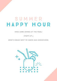 We offer six different images which are so pretty and exclusive and of course we provide a blank space in the centre so you can write details of your party in these. Free Pool Party Invitations Templates Adobe Spark