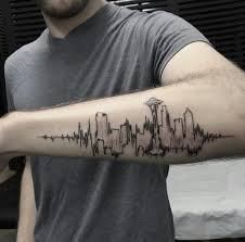 Not Your Normal Sky Line Skyline Tattoo Heartbeat Tattoo Tattoo Designs Men