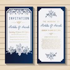 Brother creative center offers free, printable templates for cards & invitations. Free Vector Blue And White Wedding Invitation