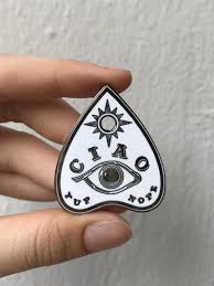 Details about ouija board wood japanese koi fish pink flowers painted art spirit ghost haunted see original listing. Ouija Board Planchette Enamel Pin Hobbies Toys Stationery Craft Stationery School Supplies On Carousell