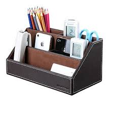 Kingfom Home Offfice Wooden Struction Leather Multi Func Https Www Amazon Com Dp B00lzl4f9 Leather Desk Organizer Stationery Organization Desk Stationery