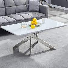 Now, armed with following methods, picking a suitable coffee table can be exciting and even interesting, you will discover a suitable coffee table for your space. Petra Glass Top Coffee Table In White High Gloss Chrome Legs Sale