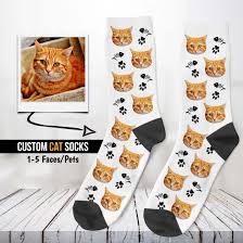 Cat Socks, Pet Face Socks, Gift for Cat Lover, Personalized Gift, Cat Mom,  Cat Dad, Cat Owner, Cat Owner Gift, Father's Day Gift