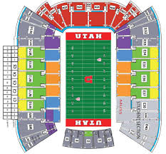 Football Seating Map Utahtickets Com Your Official Home