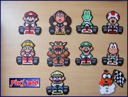 Theme Mario Kart En Perle Hama Mini Comprend Dix Personnages Du Jeu Culte Liste Des Personnages Annonce Respectant La Perle Hama Mario Perles Hama Art Hama