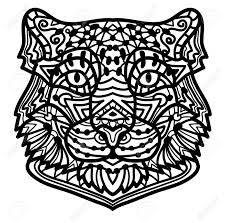 Simply click the free leopard, print the image and color until your hearts content. Coloring Page Snow Leopard With Ethnic Doodle Patterned Illustration Royalty Free Cliparts Vectors And Stock Illustration Image 93755682