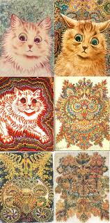 Major symptoms include hallucinations (typically hearing voices), delusions. This Is What Schizophrenic Psychological Deterioration Looks Like By Louis Wain Louis Wain Cats Psychedelic Art Creepy Cat Pictures
