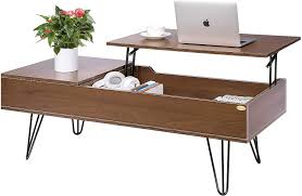 These two materials used to construct the coffee tables work very smoothly with the various mechanisms designed to lift the coffee table's top up. Buy Vivohome Lift Top Coffee Table And Dining Table With Partition Storage Function Suitable For Living Room Office Small Apartment Simple Style Dark Oak Online In Turkey B08twlnm4x