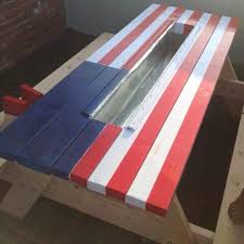Pin By Lauren Kaye Meyerson On Diy Things American Flag Wood Painted Picnic Tables Picnic Table