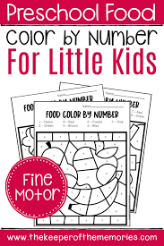 In order for children to be best of all, it's the perfect size for a preschooler with pages they will have no trouble flipping. Free Printable Color By Number Food Preschool Worksheets