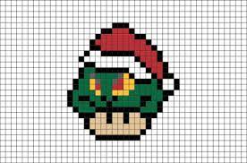 Mario Mushroom The Grinch Pixel Art Pixel Art Pixel Art Pattern Pixel Art Grid