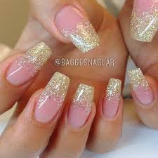 Ombre nails with gold elements ❤ best ideas how to do ombre nails designs + tutorials ❤ see more ideas on our blog!! Rose Gold Pink Ombre Nails With Glitter Novocom Top