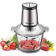 Electric Food Chopper 8 Cup Food Processor By Homeleader 2l Bpa Free Glass Bowl Blender Grinder For Meat Food Processor Recipes Food Chopper Electric Foods