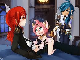 Post 4115035: clyndemoon Diluc_Ragnvindr Diona Genshin_Impact Kaeya_Alberich