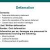 Definition defamation can be defined as the act of making a false statement about a person that is likely to damage their reputation in the community. 1