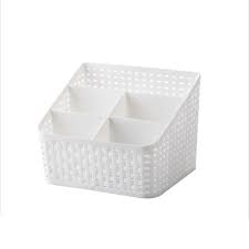 Black And Yellow Storage Bins 27 Gallon Multi Grid Plastic Box Creative Desktop Storage Box Cosmetic Case Remote Control Holder Small Bathroom Basket Storage Desktop Storage Creative Desktop
