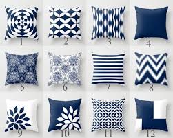 Throw Pillow Cover Designs The Colors In This Mix And Match Set Are Navy And White Indivi Blue Throw Pillows Navy Blue Decorative Pillows Pillow Cover Design