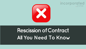 Contract rescission can be used when there has been a breach of contract. Rescission Definition En Espanol