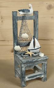 Mini Holz Stuhl Mit Mowe 22x7x7 5cm Fur Die Maritime Dekoration Antiquitaten Kunst Nautika Maritimes Maritime Dekorat Maritime Deko Deko Strand Basteln