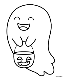 108 this is a very simple diy that is perfect for all ages. Halloween Trick Treat Cute Ghost Coloring Pages Printable
