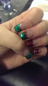 Professionally performed and acrylic christmas nail pattern on nails can be done not only with the help of brushes, but also with the help of dots. Glitter Christmas Acrylic Nails 6 Steps Instructables