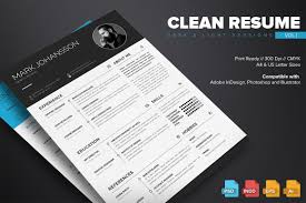 37 simple and clean chronological resume templates. Clean Resume Template By Kovalski Thehungryjpeg Com