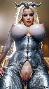 Porn image of devil thick huge boobs spreading ass fairer skin big tits  russian created by AI