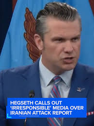 Defense Secretary #PeteHegseth slammed members of the media during a news  briefing Thursday, accusing them of being “irresponsible” in their  reporting and cheering against the success of President ...