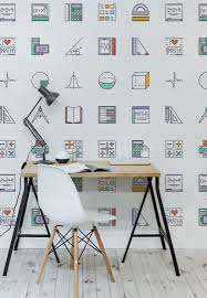 Maths Pattern Wall Mural Dekor Matematik Matematik Oyunlari