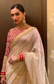 Deepika Padukone In Abujani Saree Look Stylish Sarees Saree Trends