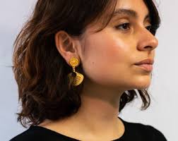 Nariguera Ohrringe Präkolumbianische Muisca Kultur Ohrringe 24K Vergoldet  Prekolumbianische Schmuck Pre-Hispanic Handgefertigte Schmuck Geschenk für  Sie