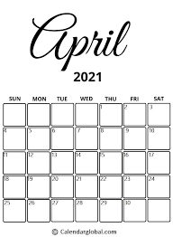 Cute august 2021 calendar design ideas: Plan Holidays And Easter With A Cute April 2021 Printable Calendar