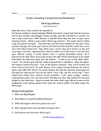 Practicing reading grade level passages and responding to fourth grade level comprehension questions will prepare students for the next grade level reading, comprehension and vocabulary work. Reading Worksheets Fifth Grade Reading Worksheets